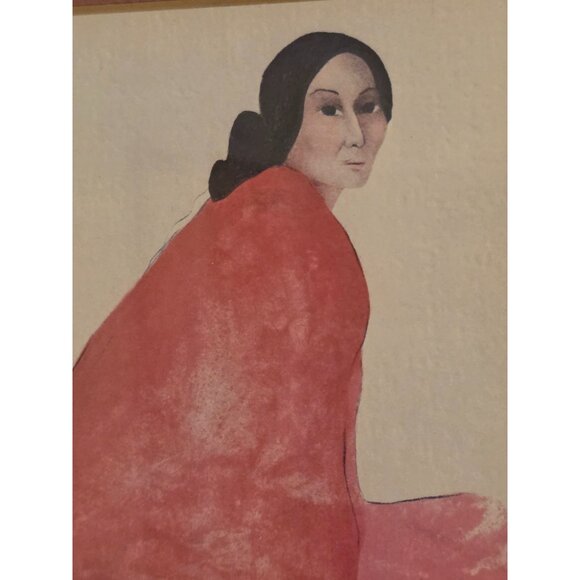 R.C. Gorman Framed Print Titled "Yol Nu Bah" Signed 1972 Haag Art Arizona 7x8 - Picture 3 of 10